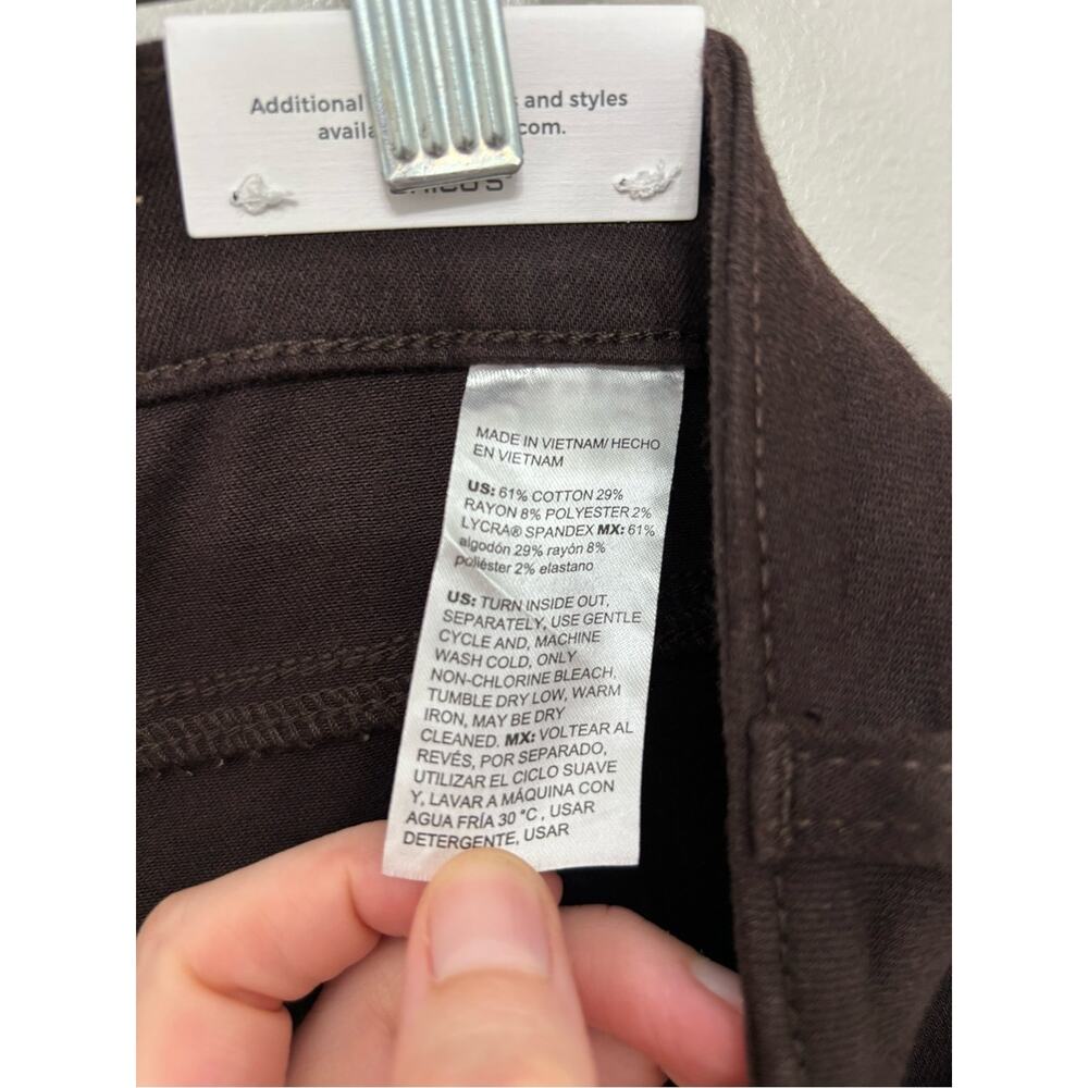 NEW Chico’s So Slimming Girlfriend Slim Ankle Jeans in Cocoa Bean -Size 3.5 (18) - Picture 7 of 8